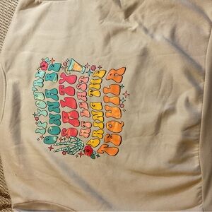 SHEIN salty Beige Sweatshirt with Colorful Graphic